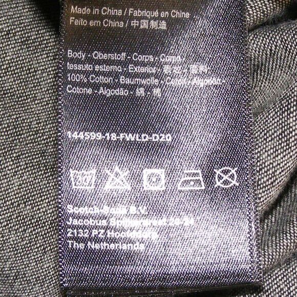 SCOTCH & SODA Blouse, XS, Black Denim, Eyelet Ruffle bib, Long sleeve, Snaps - Picture 14 of 16